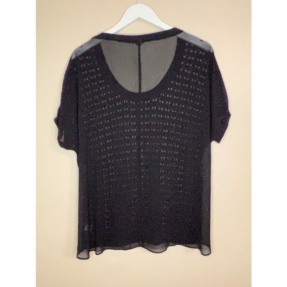 Torrid Black Knit/Sheer Top Size 1 - Picture 2 of 4